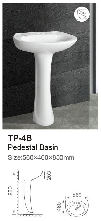 round pedestal basin